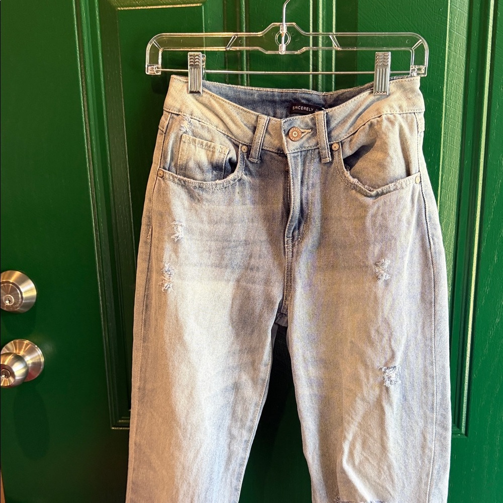 Sincerely Jules Light Blue Straight Leg Jeans